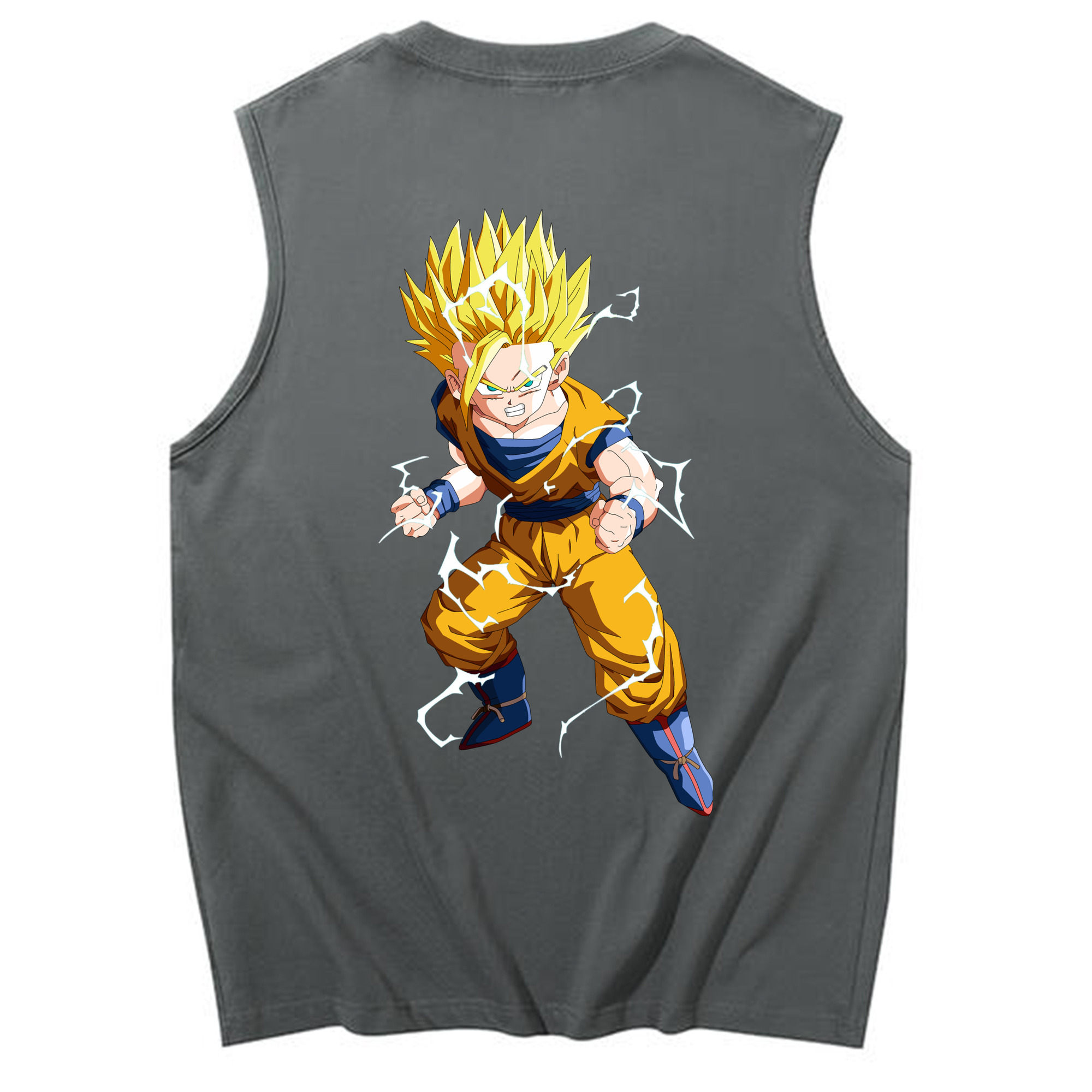 （画像用） ドラゴンボール 孫 悟飯（そんごはん）DRAGON BALL Son Gohan コットン100％タンクトップ（背面プリント）